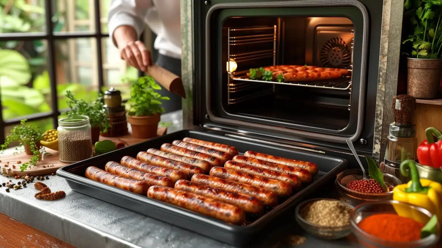 Cuisson parfaite de merguez au four