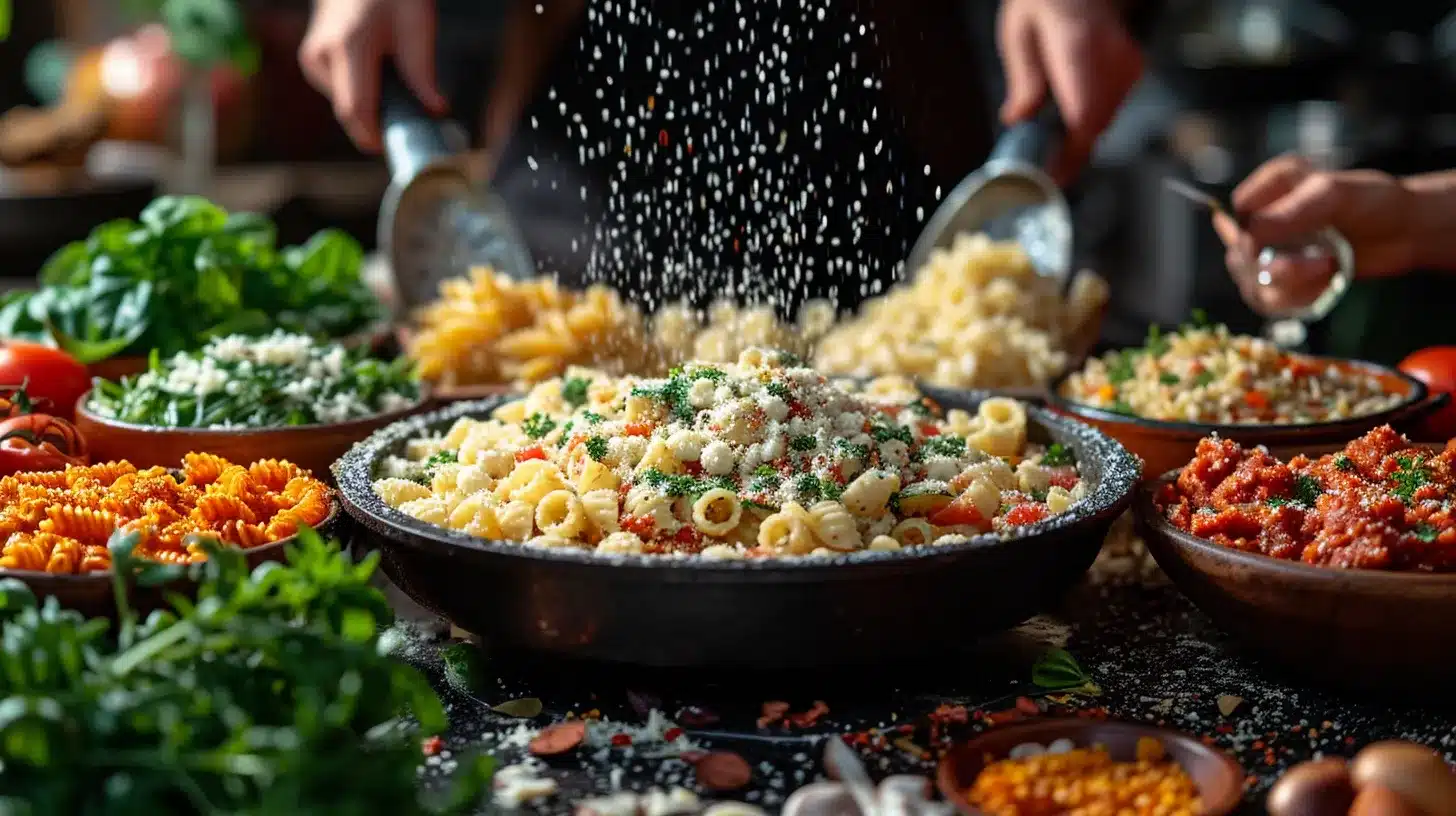 Epatez vos convives avec des salades de coquillettes délicieuses et originales.