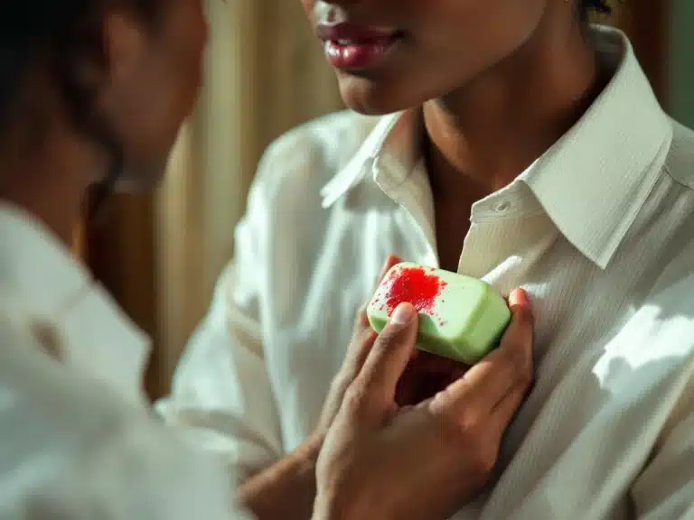 Photo enlever-rouge-a-levres-tissu