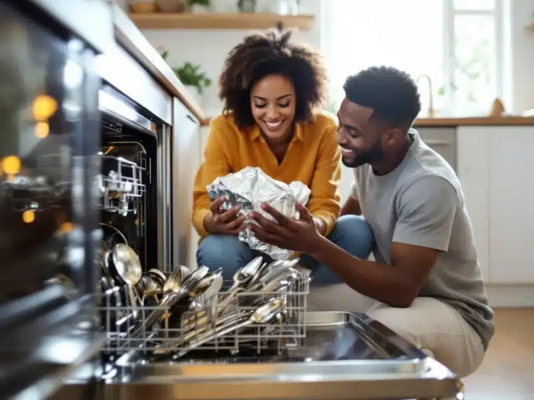 Photo papier-aluminium-lave-vaisselle