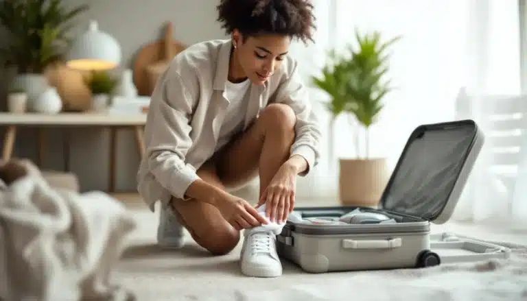 Photo chaussures-blanches-voyage-entretien